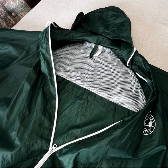 Defenders Of Wildlife Windbreaker Men 2XL Jacket Vent Zip Pocket Collar Green - Picture 12 of 14
